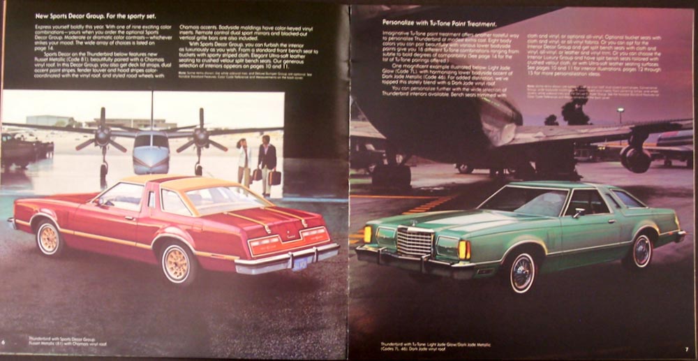 1978 Ford Thunderbird Town Landau Sport TuTone Diamond Jubilee Sale Brochure Org
