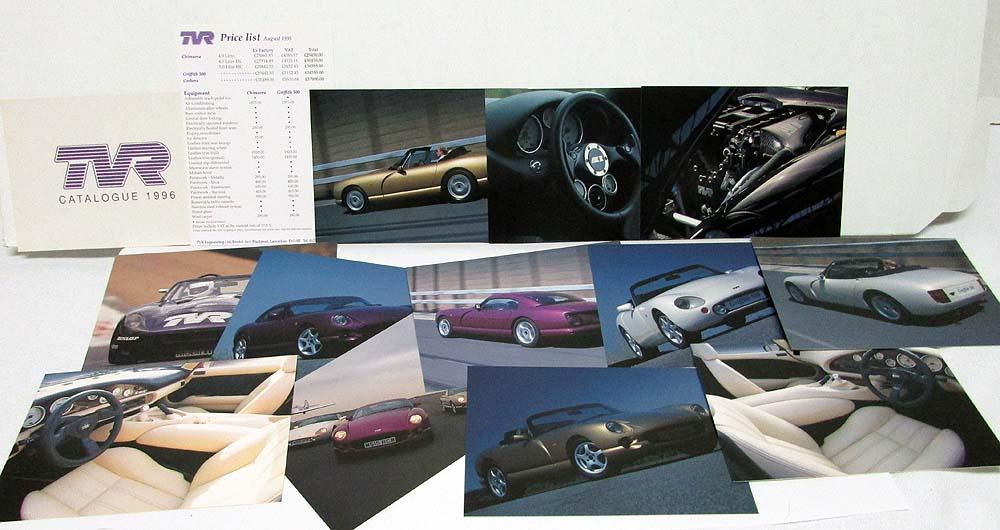 1996 TVR Postcard Sized Spec Cards & Prices - Chimaera Griffith Cerbera ...