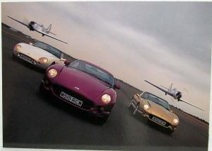 1996 TVR Postcard Sized Spec Cards & Prices - Chimaera Griffith Cerbera Tuscan