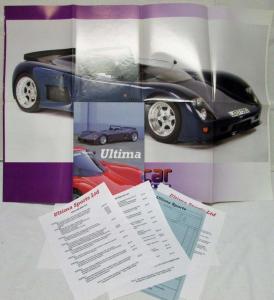 1995 Ultima Sports Ltd Poster with Price List - Order Form - Letter