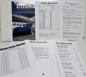 2004 Ultima Sports Self Assembly Supercars Can-Am & GTR Sales Folder with Extras