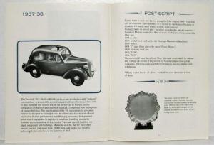 1903-1938 Vauxhall 35th Anniversary Veteran Vintage & Historic Cars Booklet
