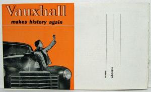 1949 Vauxhall Presents 2 Brilliant Newcomer Velox & Wyvern Sales Brochure Mailer