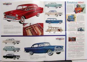 1955 Chevrolet Bel Air Two Ten One Fifty V8 V6 Models Sales Folder Original