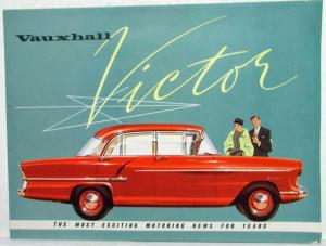 1957 Vauxhall Victor Most Exciting News for Years Sales Folder