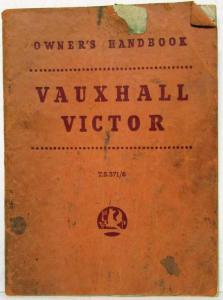 1959 Vauxhall Victor F Model Owners Handbook Operation & Maint Instructions