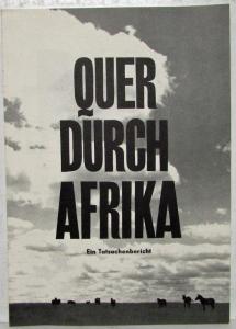 1959-1960 Vauxhall Africa East-West Coast in 10 Days Sales Brochure -German Text