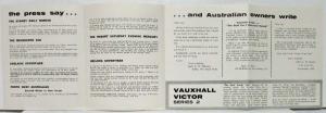 1960 Vauxhall People Talking About Victor Series 2 Sales Folder - Australian Mkt