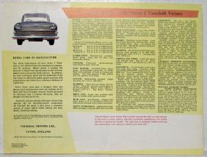 1960 Vauxhall Victor Series 2 Sales Folder - South African Market