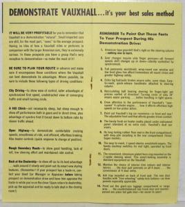 1960 Vauxhall Victor Super & Estate Wagon Facts & Figures for Saleman Use Only