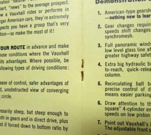 1960 Vauxhall Victor Super & Estate Wagon Facts & Figures for Saleman Use Only