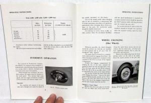 1955-1959 Jaguar 2.4 Litre Car Owners Manual Care & Operation Instructions Specs