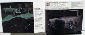 1968 Mercedes-Benz Dealer Sales Brochure 220 230 250 280S SE SL 300SEL 600