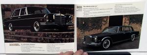 1968 Mercedes-Benz Dealer Sales Brochure 220 230 250 280S SE SL 300SEL 600