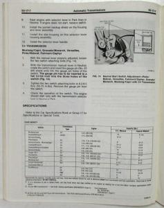 1980 Ford Car Pre-Delivery Maintenance Lubrication Emissions Service Shop Manual