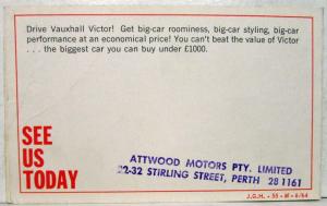 1965 Vauxhall Victor Take a Look Inside Sales Brochure - Australian Market