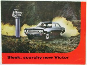 1968 Vauxhall Sleek & Scorchy Victor Red Cover Sales Brochure Right-Hand Drive