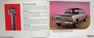 1968 Vauxhall Sleek & Scorchy Victor Red Cover Sales Brochure Right-Hand Drive