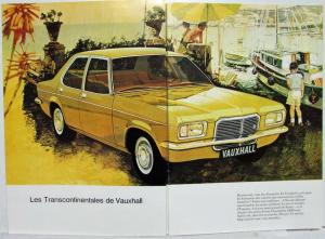 1972 Vauxhall Full Line Sales Brochure with Spec Folder - French Text