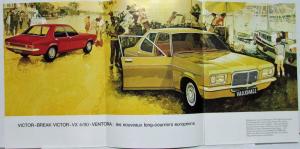 1972 Vauxhall Full Line Sales Brochure with Spec Folder - French Text