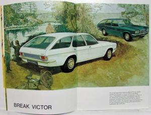 1972 Vauxhall Full Line Sales Brochure with Spec Folder - French Text