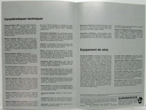 1972 Vauxhall Full Line Sales Brochure with Spec Folder - French Text