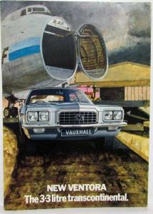 1972 New Vauxhall Ventora 3-3 Litre Sales Brochure - UK Market