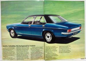 1972 New Vauxhall Ventora 3-3 Litre Sales Brochure - UK Market