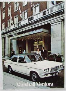 1973 Vauxhall Ventora in front of Europa Hotel Sales Brochure - UK Market