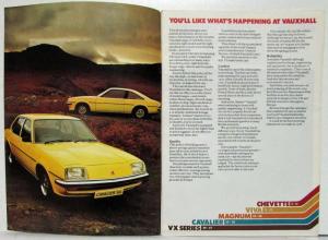 1976 Vauxhall All Model Sales Catalogue Chevette Viva Magnum Cavalier VX - UK