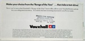 1977 Vauxhall Range of the Year Sales Brochure - UK Market