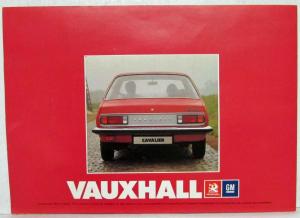 1975-1981 Vauxhall Cavalier L4 Sales Brochure - French Text for Swiss Market