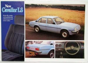 1981 Vauxhall New Cavalier LS Joins the Range Spec Sheet - UK