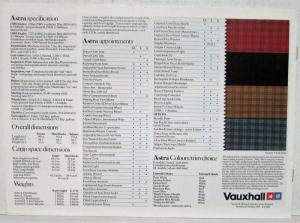 1981 Vauxhall Catalogue Supplement Show News Extra - New Chevettes & Astras - UK