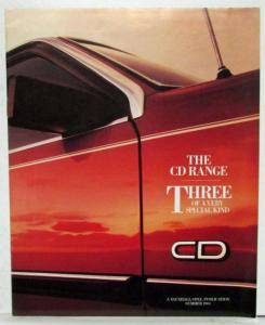 1984-1985 Vauxhall CD Range Sales Brochure Cavalier Carlton Senator - UK