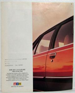 1984-1985 Vauxhall CD Range Sales Brochure Cavalier Carlton Senator - UK