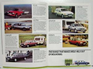 1985 Vauxhall-Opel Pulling Ahead Trailering Guide Sales Brochure - UK Market