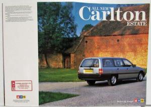 1987 Vauxhall Carlton Estate Wagon Sales Brochure with Spec Sheet - UK