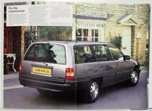 1987 Vauxhall Carlton Estate Wagon Sales Brochure with Spec Sheet - UK