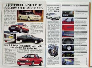 1987 Vauxhall-Opel Cars of Quality Edition No 2 Sales Catalog - UK