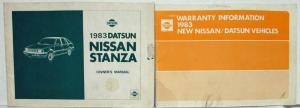 1983 Nissan Stanza Owners Manual and Warranty Information