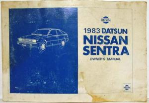 1983 Nissan Sentra Owners Manual