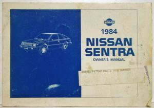 1984 Nissan Sentra Owners Manual