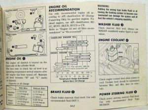 1984 Nissan Sentra Owners Manual