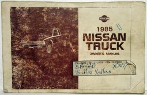 1985 Nissan Truck Owners Manual