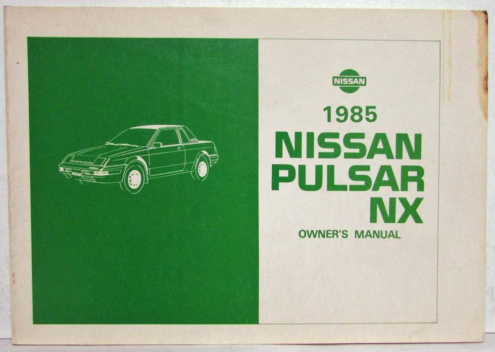 1985 Nissan Pulsar NX Owners Manual