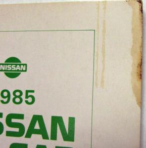 1985 Nissan Pulsar NX Owners Manual