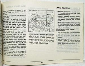 1986 Nissan Truck Owners Manual with Warranty Information