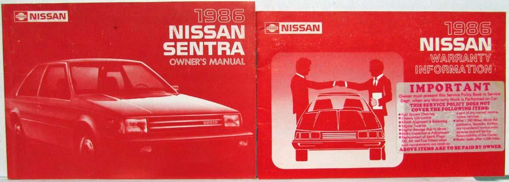 1986 Nissan Sentra Owners Manual with Warranty Information & Accessories Ad