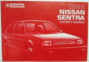 1986 Nissan Sentra Owners Manual with Warranty Information & Accessories Ad